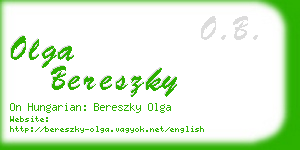 olga bereszky business card